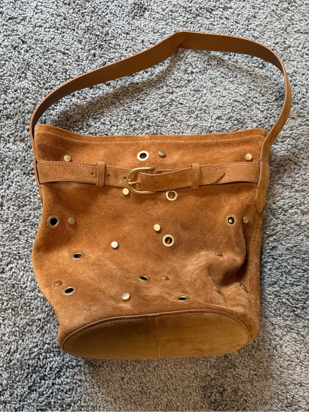 J. Crew Berkeley belted bucket bag in studded suede - Picture 3 of 7